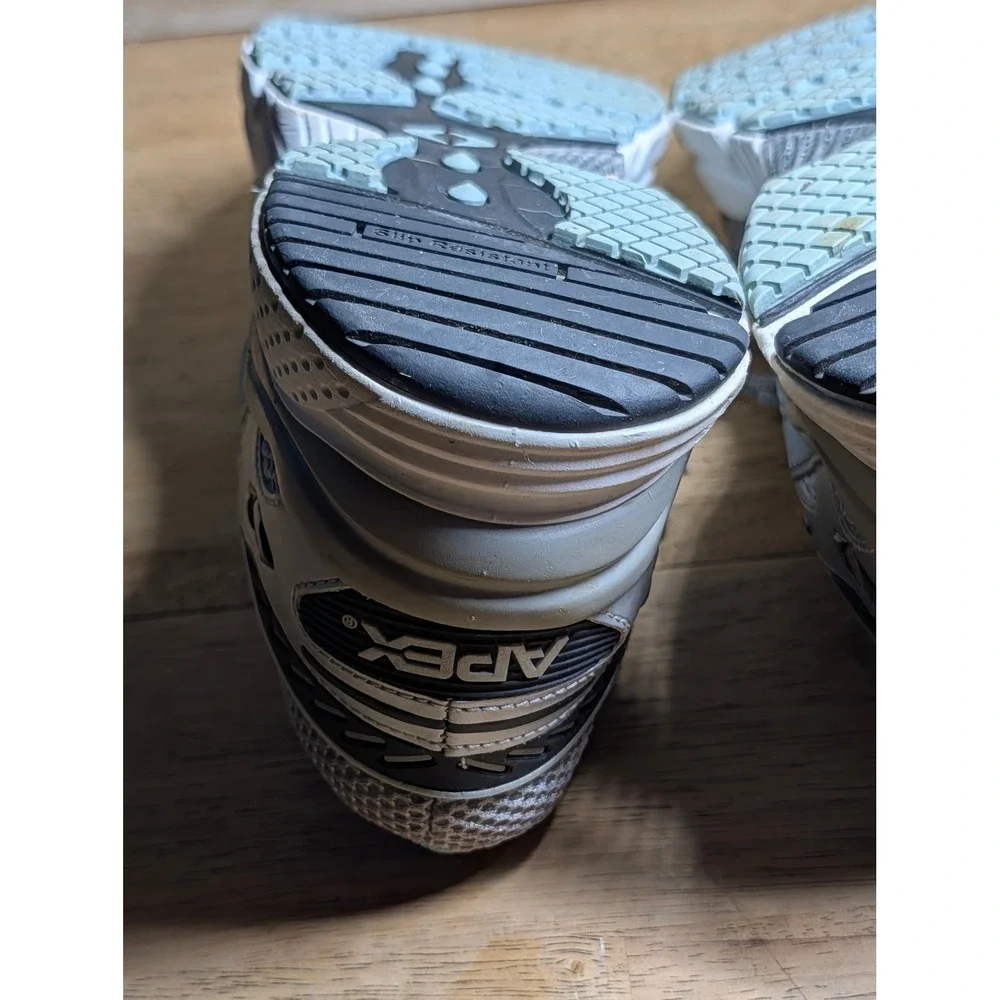 Apex X527 W Silver Light Blue Mesh Slip Resistant Walking Shoes Womens 9.5 MED